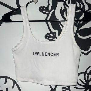 Influencer crop tank